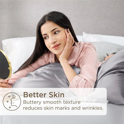 Silk Pillow Case (2 Pack) | Hypoallergenic, Anti-Aging & Ideal for Hair and Skin Care