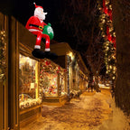 2.5M Christmas Inflatables Outdoor Decorations, Climbing Santa Christmas Inflatable Christmas Yard Decorations with LED Lights