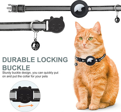Cat GPS Tracker Collar | Quick Release Closure, Reflective Design & Durable for Outdoor Safety Adventures
