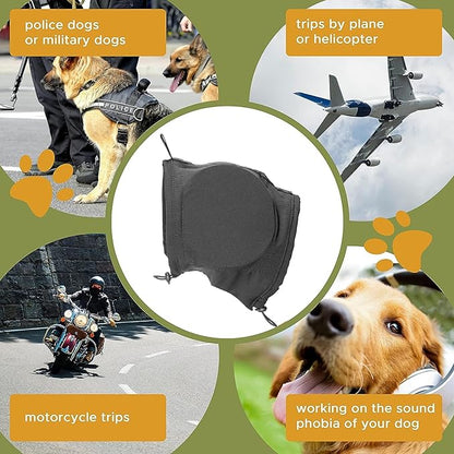 Noise-Suppressing Dog Ear Protectors | Comfortable, Breathable Polyester for Fireworks & Thunderstorm Anxiety Relief
