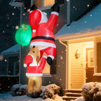Christmas Inflatable 2.5M - Blow Up Christmas Outdoor Decoration - Build-in LED for Xmas Party, Garden, Lawn, Roof Decor