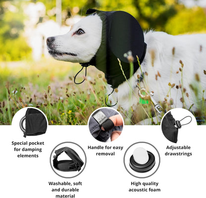 Noise-Suppressing Dog Ear Protectors | Comfortable, Breathable Polyester for Fireworks & Thunderstorm Anxiety Relief