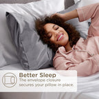 Silk Pillowcase – 100% Real Mulberry Silk for Hair & Skin – Cooling, Frizz-Free & Anti-Wrinkle Pillowcase UK
