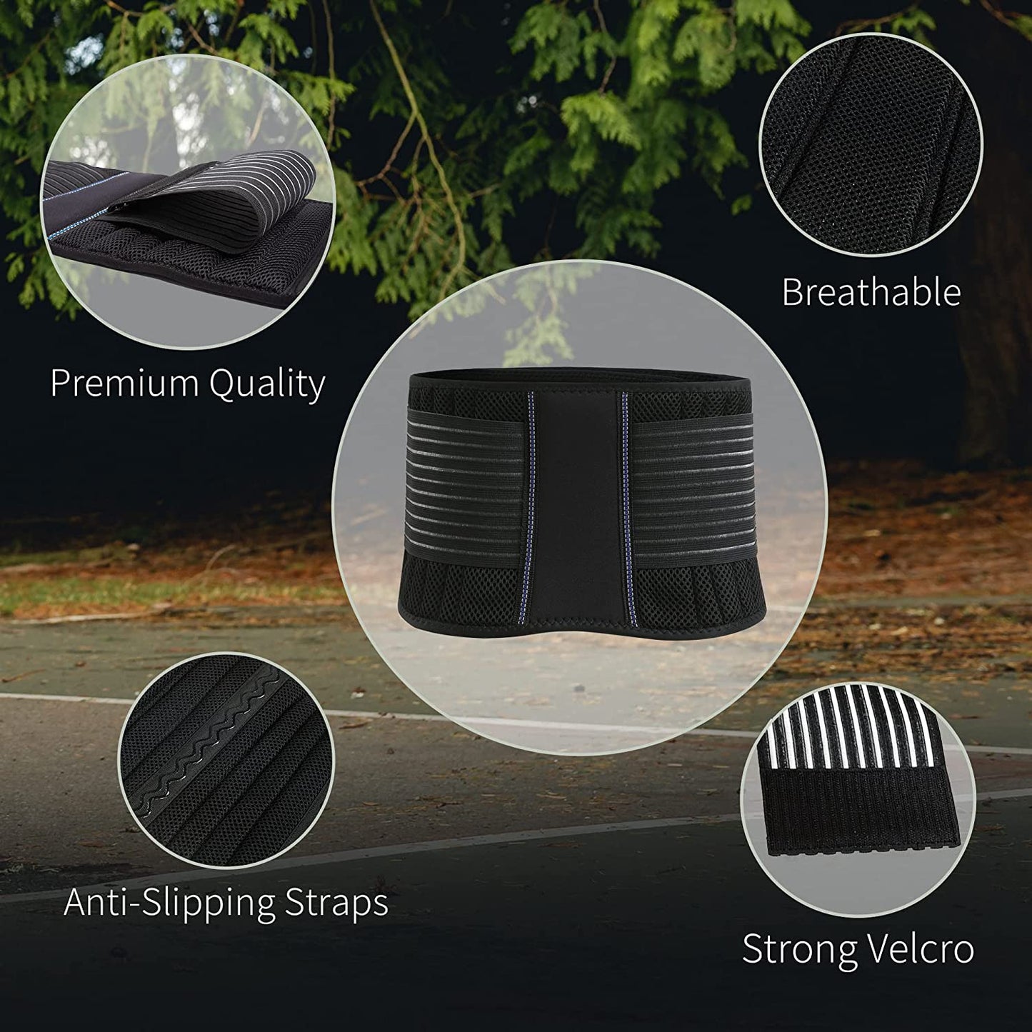 Back Pain Support Belt | Lightweight, Adjustable & Comfortable Lumbar Support for Instant Pain Relief