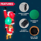 Christmas Inflatable 2.5M - Blow Up Christmas Outdoor Decoration - Build-in LED for Xmas Party, Garden, Lawn, Roof Decor