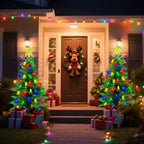 Solar Christmas Tree - Solar Powered Christmas Lights - 8 Modes Solar Xmas Tree Lights with 100 LED, Waterproof