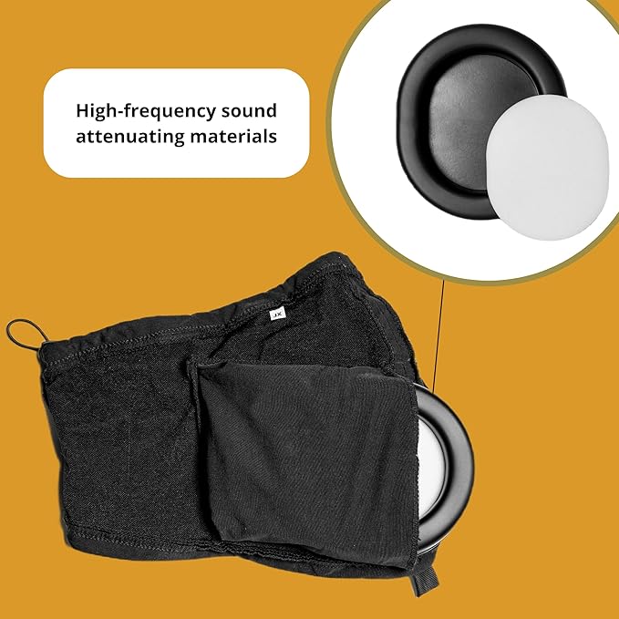 Noise-Suppressing Dog Ear Protectors | Comfortable, Breathable Polyester for Fireworks & Thunderstorm Anxiety Relief