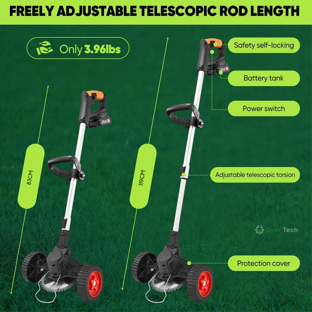 Heavy Duty Strimmer With Blades - Lawn Line Trimmer