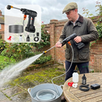 Hand Held Pressure Cleaner - Cordless Power Washer Kit with 6 Spray Modes, 300W Motor, Portable Pressure Cleaner for Car, Patio, Garden