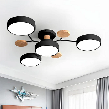 Contemporary Round Iron LED Chandelier | Energy-Efficient. Stylish Lighting for Living Rooms. Dining Areas & Entryways