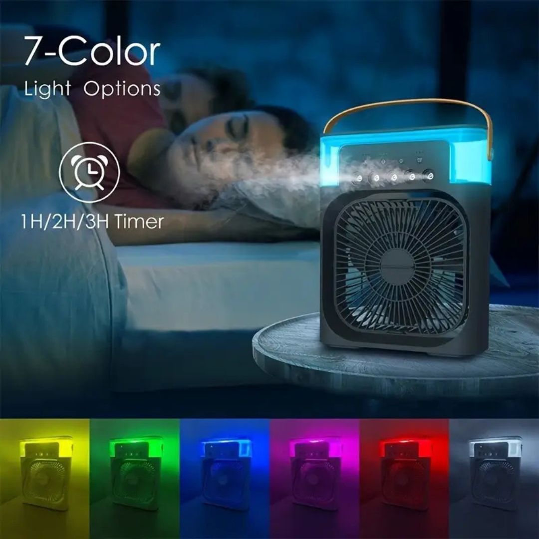3-in-1 Air Cooler Humidifier | Portable, Adjustable Fan Speeds & Ideal for Bedrooms, Offices & Small Spaces