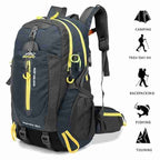 40L Waterproof Hiking Backpack with Multiple Compartments for Outdoor Adventures and Travel