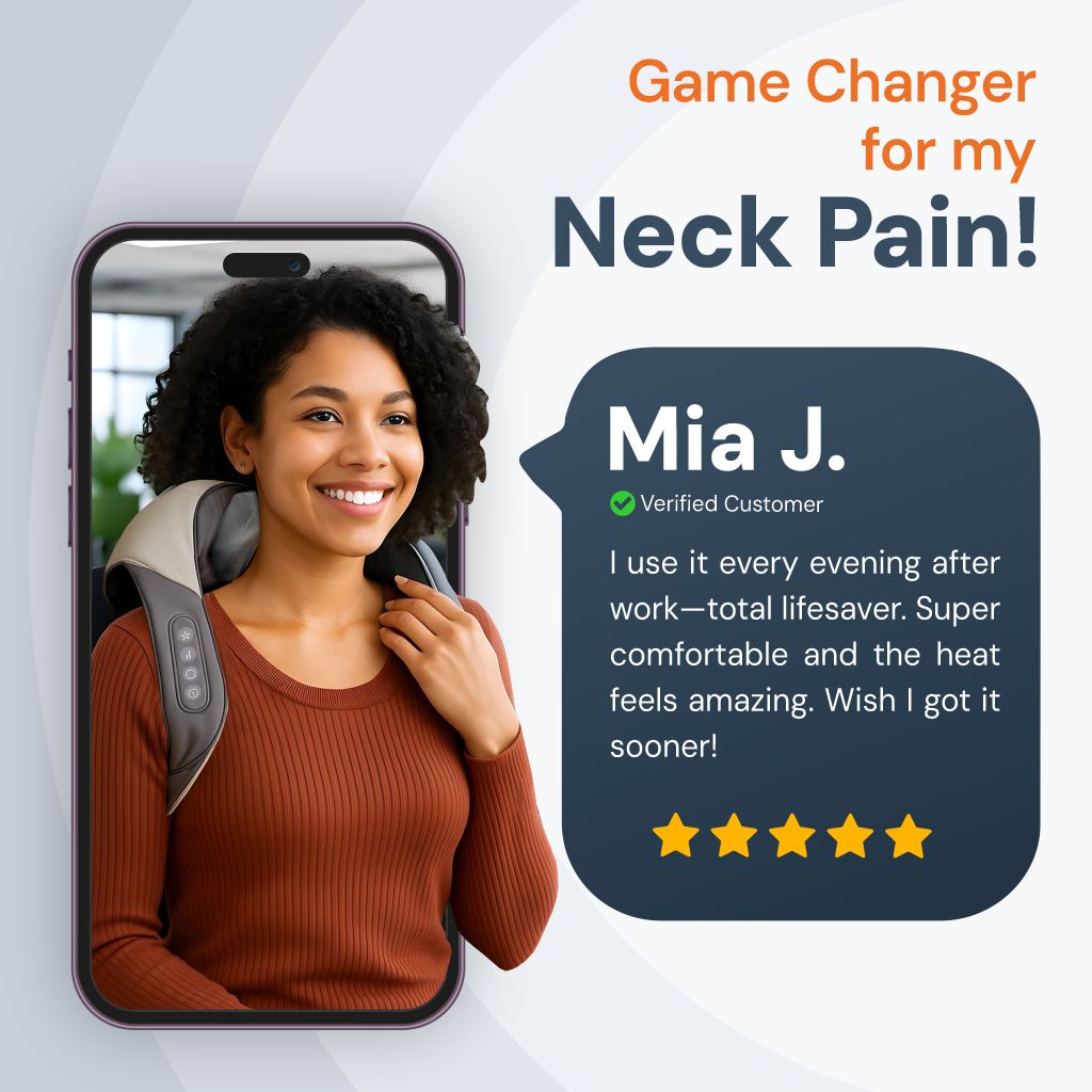 Heating Pad for Neck and Shoulder Pain Neck - Pain Relief, Electric, Portable, Adjustable Heat Function, Ideal for Home Use
