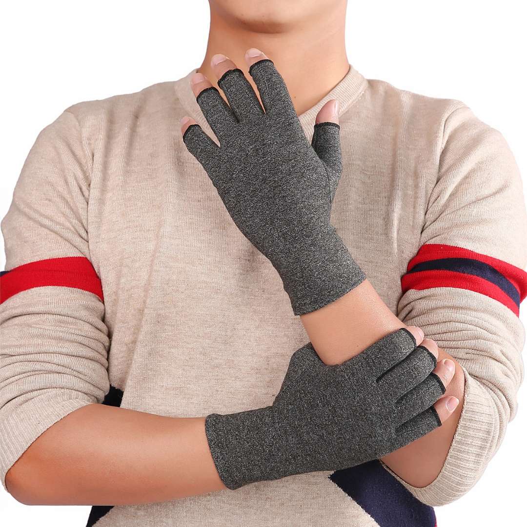 Fingerless Gloves for Arthritis – Compression Support for Hand & Joint Pain Relief