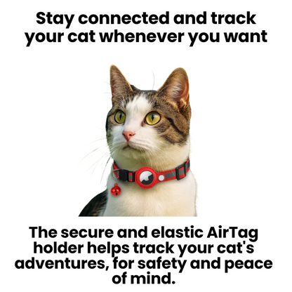 Cat GPS Tracker Collar | Quick Release Closure, Reflective Design & Durable for Outdoor Safety Adventures