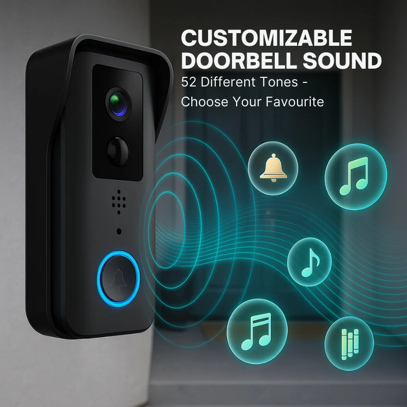 Wireless Smart Video Doorbell | No Subscription Needed | High-Definition Camera Doorbell