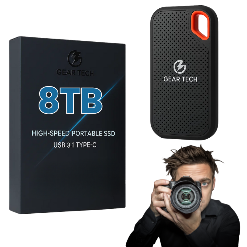 External Hard Drive for Photos – Portable SSD Storage for Photos & Videos from PC, Phone & iPhone (1TB–8TB)