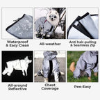 Dog Rain Coat with Legs - Waterproof Dog Jacket for Small and Large Breeds | UK Cozy Winter Wear