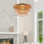 Bauhaus Style Glass Pendant Light Fixture for Kitchen Island & Dining Room