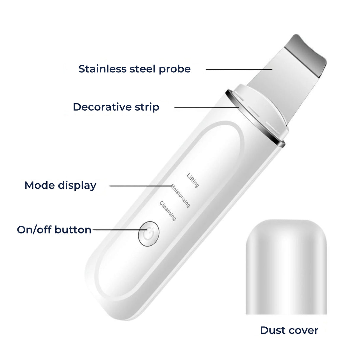 Facial Skin Cleansing Brush – Ultrasonic Skin Scrubber Device for Deep Clean & Pore Refinement