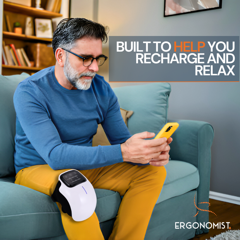 Knee Massager with Red Light Therapy for Pain Relief and Muscle Recovery