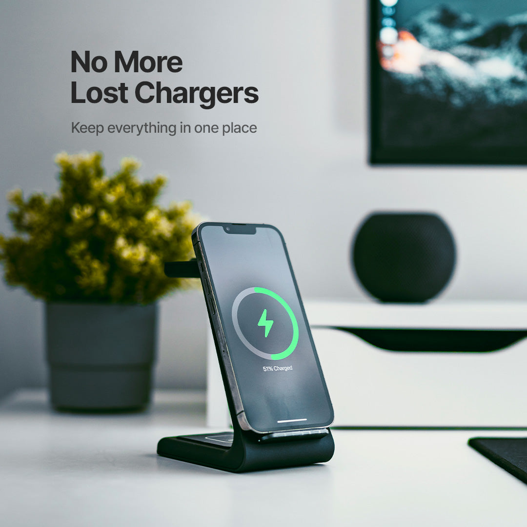 3-in-1 Wireless Charging Station | Apple, Samsung, Watch, AirPods | Fast Charging Solution
