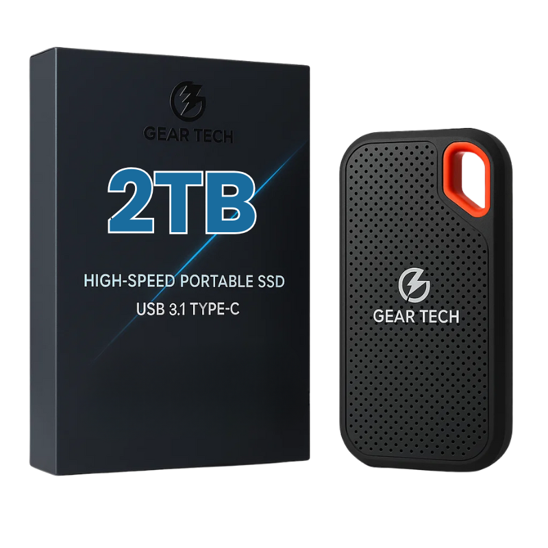 2TB External SSD Hard Drive – High-Speed Portable USB-C Solid State Storage for PC, Laptop & Mac