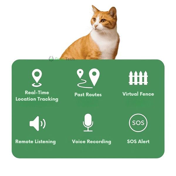 GPS Pet Collar | Waterproof, Adjustable & Unlimited Range for Dogs and Cats