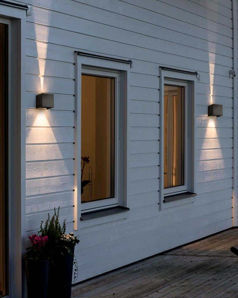 LED Outdoor Up Down Wall Light | Waterproof Metal Fixture for Patio. Garden & Entryway Illumination