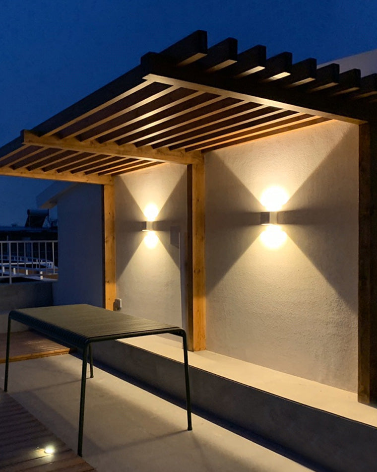 LED Outdoor Up Down Wall Light | Waterproof Metal Fixture for Patio. Garden & Entryway Illumination