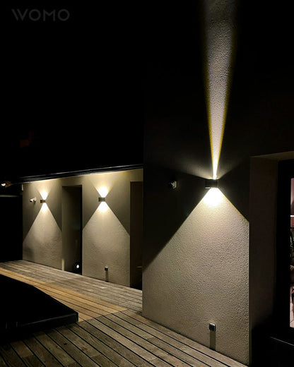 LED Outdoor Up Down Wall Light | Waterproof Metal Fixture for Patio. Garden & Entryway Illumination