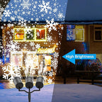 Christmas Projector Lights Outdoor - Waterproof LED Snow Projection Lights for Indoor Outdoor Christmas Decoration