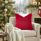 Christmas Pillow Covers - Christmas Throw Pillows - Indoor Xmas Decoration 18x18 Pack x2