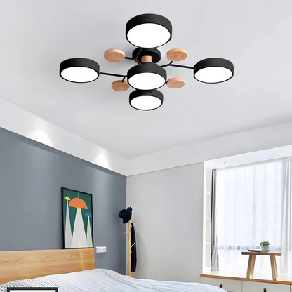 Contemporary Round Iron LED Chandelier | Energy-Efficient. Stylish Lighting for Living Rooms. Dining Areas & Entryways