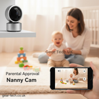 Nanny Cam With Audio | Wireless Baby Monitor Nanny Camera With 2-Way Talk, Night Vision & Alerts