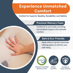 Side Sleeper Pillow | Ergonomic Memory Foam for Neck Pain Relief & Comfortable Sleep |Best Pillow for Back Pain