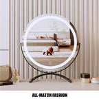 Dimmable LED Makeup Mirror | 360° Rotation. Touch Control & 3 Light Modes for Perfect Makeup Application