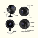 Mini CCTV Camera Outdoor for Home Security | 360° Small Wireless Hidden CCTV Camera With Night Vision & Motion Alerts