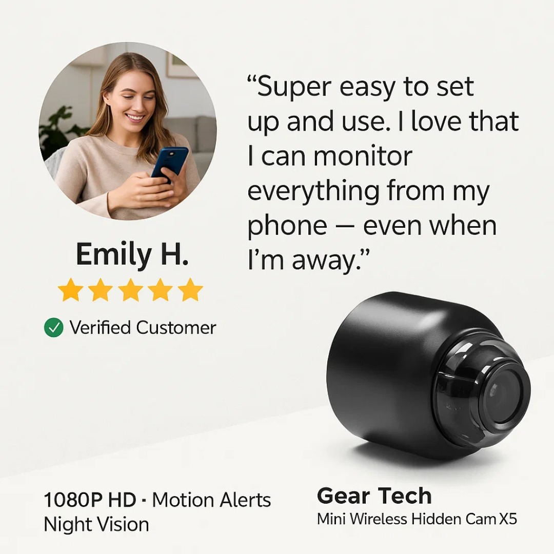 Mini Wireless Hidden Camera and Audio - Tiny Surveillance Mini Spy Cameras Wireless Nanny Monitoring