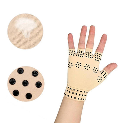Fingerless Gloves for Arthritis & Pain Relief - Magnetic Compression for Improved Circulation and Reduced Swelling