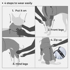 Dog Rain Coat with Legs - Waterproof Dog Jacket for Small and Large Breeds | UK Cozy Winter Wear