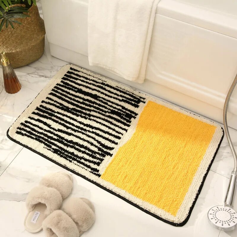 Small Bathroom Rug – Colourful Retro Bath Mat for Stylish Bathrooms