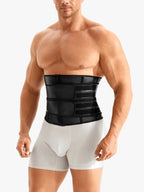Mens Waist Trainer for Gym & Weight Loss | Triple Compression Fat Burning Sweat Belt | Back Support & Core Trimmer
