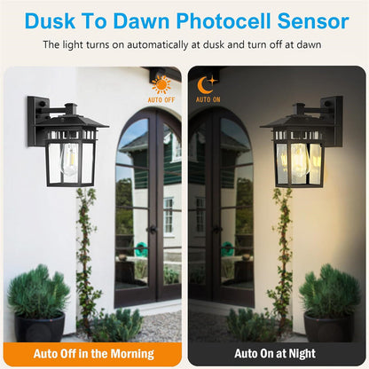 Outdoor Waterproof Wall Lantern Light | Modern Aluminum Sconce for Backyard. Porch & Garden
