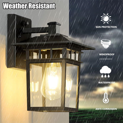 Outdoor Waterproof Wall Lantern Light | Modern Aluminum Sconce for Backyard. Porch & Garden