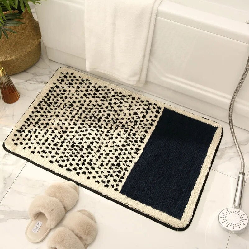 Small Bathroom Rug – Colourful Retro Bath Mat for Stylish Bathrooms