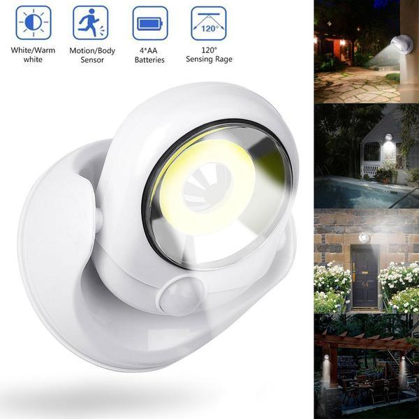 Battery Operated Outdoor Security Light with Motion Sensor – Waterproof LED Light for Garden & Driveway | 450 Lumens