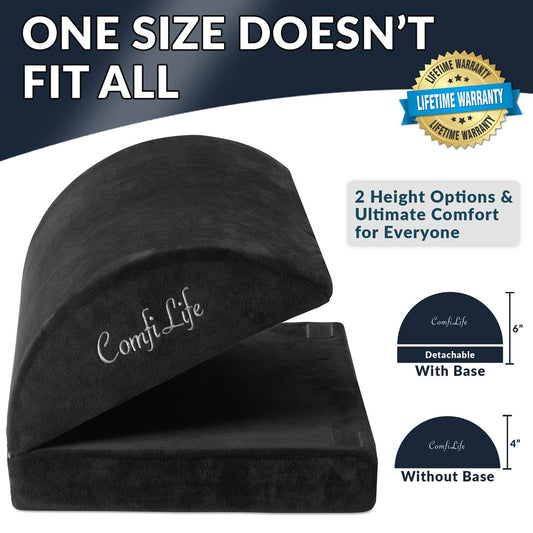 Office Foot Stool Cushion for Under Desk | Ergonomic Memory Foam Foot Rest | Arch Support for Posture & Fatigue Relief