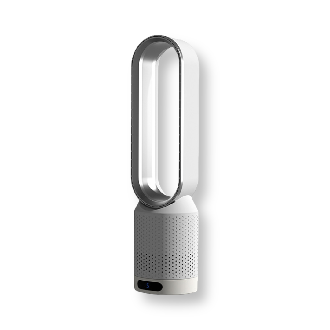 Bladeless Air Cooler & Purifier – 3-in-1 Tower Fan with 8-Speed Cooling | Quiet, Portable Fan for Bedroom & Home Office UK