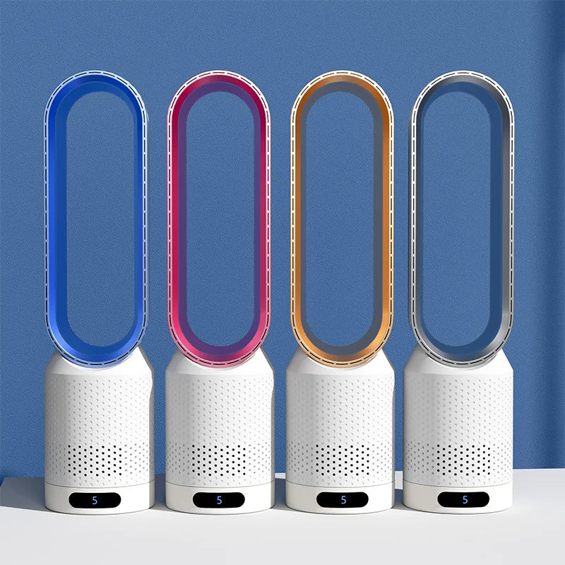 Bladeless Air Cooler & Purifier – 3-in-1 Tower Fan with 8-Speed Cooling | Quiet, Portable Fan for Bedroom & Home Office UK